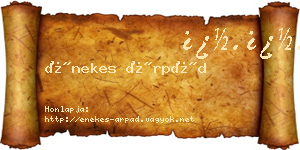 Énekes Árpád névjegykártya