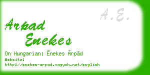 arpad enekes business card